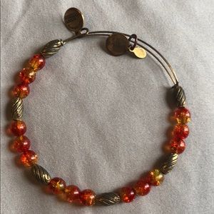 Red Beaded Alex and Ani Bracelet
